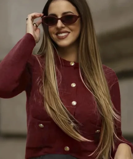 Women's Casual Fashion Cardigan Sweaters  Vintage Style Single Breasted Long Sleeves Front Pockets Button for Autumn