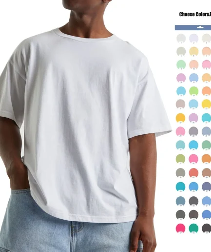 GOTS Verify Casual Style  Your Own Blank Short Sleeve T-shirt Plain 100% Cotton Men Shirt