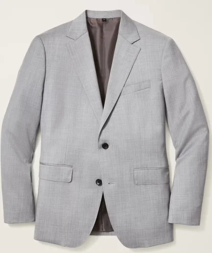 Silver Gray blazer Men Suit 97% Wool  Elegant Stylish Crisp Fashion High Quality Single Button Suit for Men
